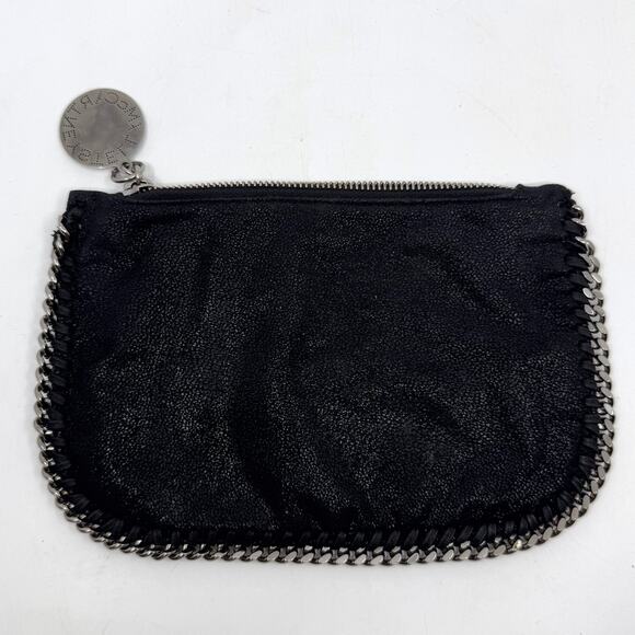 STELLA MCCARTNEY Black Falabella Pouch Clutch - Picture 1 of 7